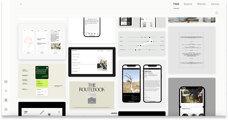 Fields — visual-first interface